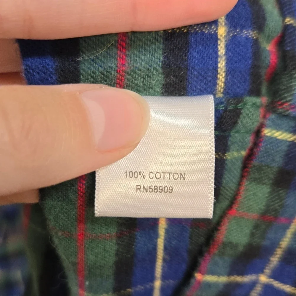 Roundtree & Yorke Portuguese Flannel Pajama Set XL Plaid Cotton Heritage Grandpa